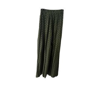 Lizard Thicket Green Wide Split Leg High Rise Bohemian Pants Womens Size S NEW